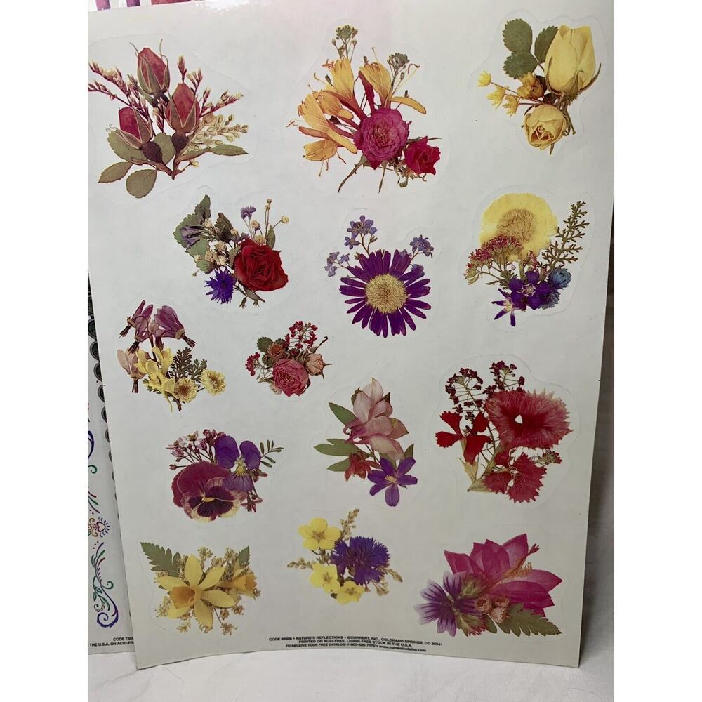 Sticker Lot Mixed Floral Border Heart Alphabet Quilt Scrapbooking Stickers - Picture 6 of 8